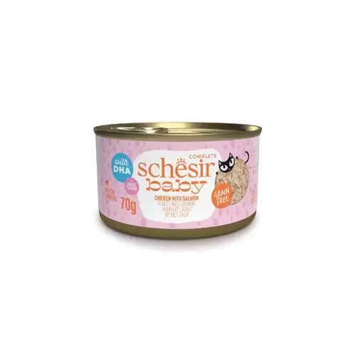Schesir Cat konz. Kitten Wholefood kuře/losos 70g