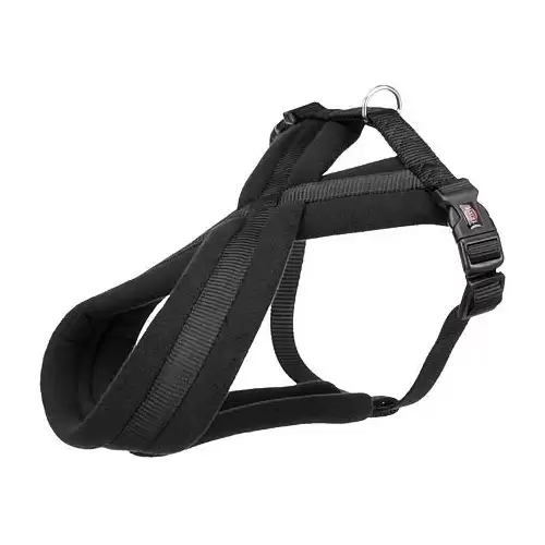 Nylonový postroj PREMIUM podšitý - černá L-XL:hruď:70-110cm/25mm