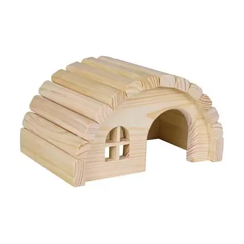 Dřevěné iglú pro hlodavce 19 x 11 x 13 cm, např. myš+křeček