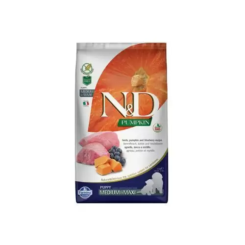 N&D Pumpkin DOG Puppy M/L Lamb & Blueberry 12kg