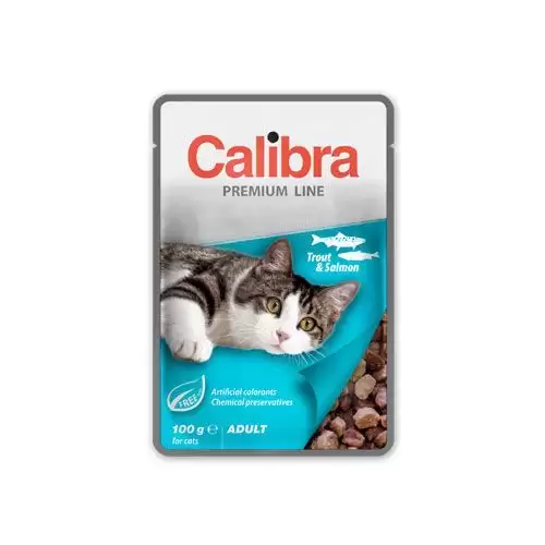 Calibra Cat  kapsa Premium Adult Trout & Salmon 100g