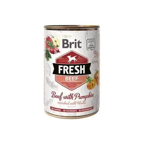 Brit Fresh Dog konz Beef with Pumpkin 400g