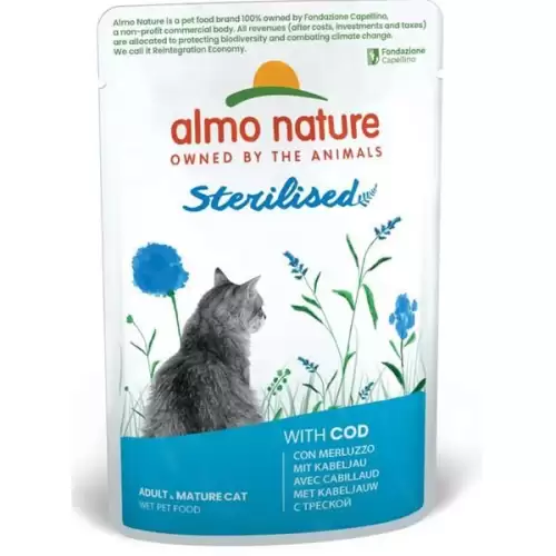  Almo Nature Daily Menu Functional cat kaps. Sterilised treska 70g