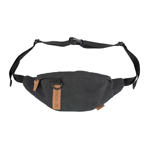 BE NORDIC multifunkční ledvinka, 24 x 11 x 8 cm, pásek: 50-165 cm, černá