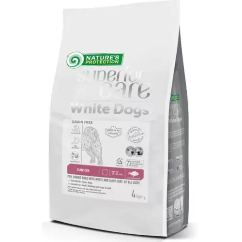  Nature's Protection Superior Care Dog Dry White Dogs Junior GF White Fish 4 kg