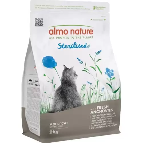 Almo Nature cat Sterilised ančovičky 2kg
