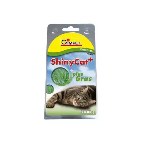 Gimpet ShinyCat konz. tuňak s kočičí trávou 2x70g