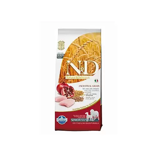 N&D LG DOG Senior M/L Chicken&Pomegr 12kg