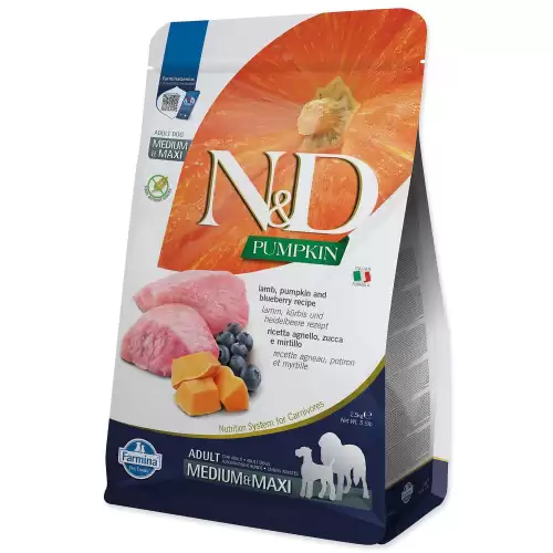 Krmivo N&D Dog Adult Medium & Maxi Grain Free Pumpkin Lamb & Blueberry 2,5kg