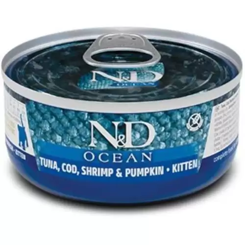  N&D OCEAN Cat konz. Tuna, Cod, Shrimp & Pumpkin Kitten 70 g
