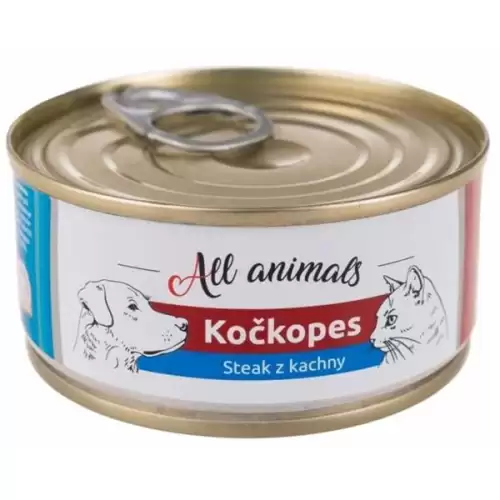  ALL ANIMALS Kočkopes konz. steak z kachny 100g