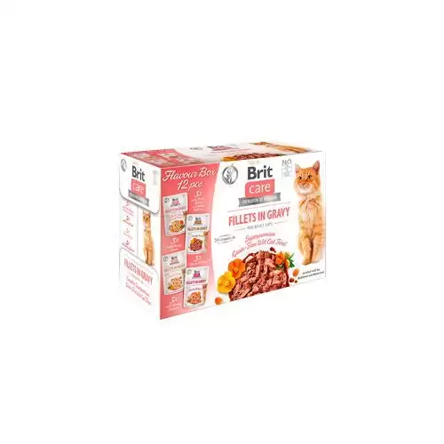 Brit Care Cat Fillets Gravy Flavour box 4x3psc(12x85g)