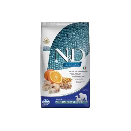 N&D OCEAN DOG LG Adult M/L Codfish & Orange 2,5kg