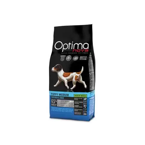 Optima Nova Dog Puppy Medium Chicken&Rice 12kg