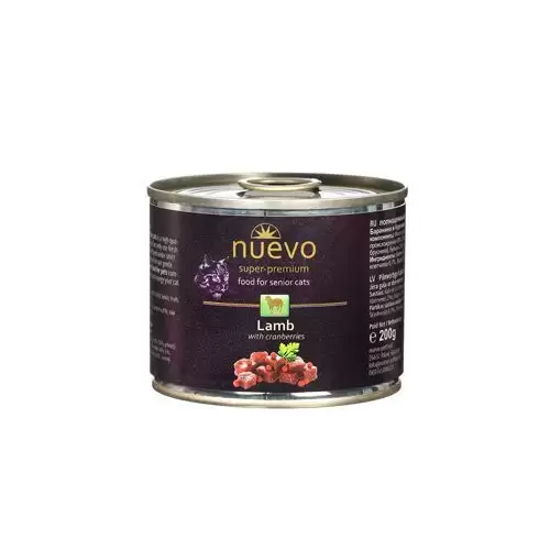 Nuevo kočka Senior Jehněčí s brusinkami konz. 200g