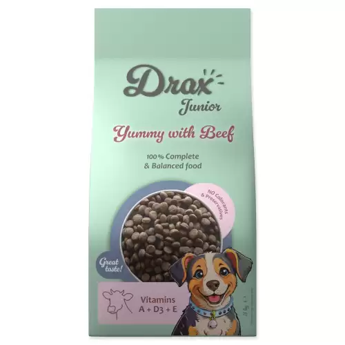 Krmivo Drax Junior s hovězím 3kg