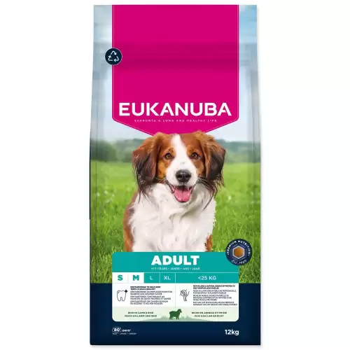 Krmivo EUKANUBA Adult Small and Medium rich in lamb 12kg