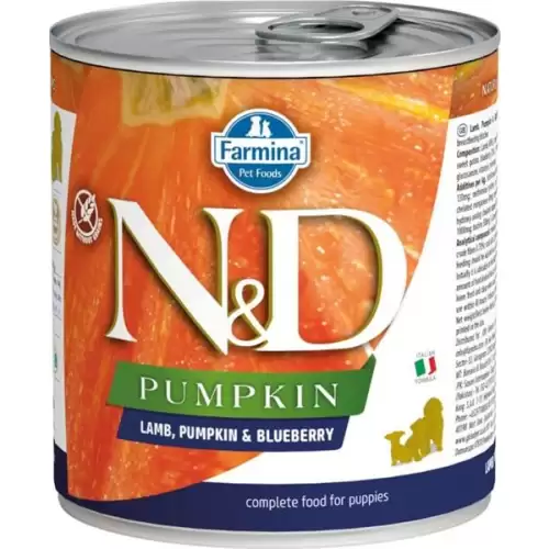  N&D PUMPKIN Dog konz. Lamb, Pumpkin & Blueberry Puppy 285 g
