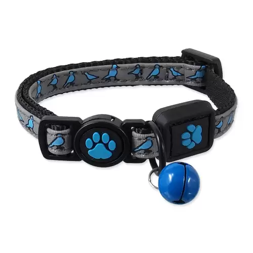 Obojek Active Cat Reflective XS modrý 1x19-31cm
