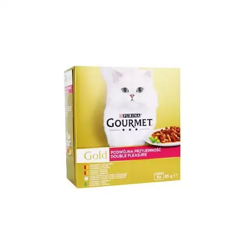 Gourmet Gold konz. kočka kousky duš.a gril. pack 8x85g