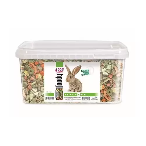 LOLO Foody kompletní krmivo pro králíky 3 L, 2 kg kyblík