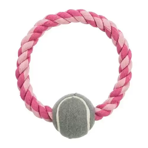 Bavlněný kruh s tenisovým míčem 6 cm / 18 cm - TRIXIE