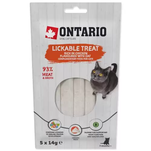 Pochoutka Ontario lízací kuře + oves 5x14g