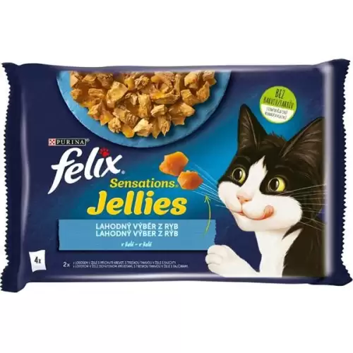  Felix cat kaps.-Sens.Multipack losos,treska v želé 4 x 85 g