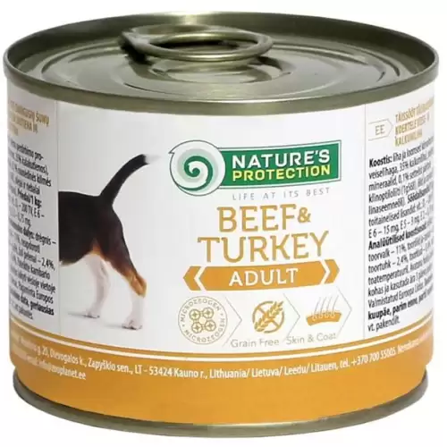  Nature's Protection Dog konz. Adult hovězí/krůta 200 g
