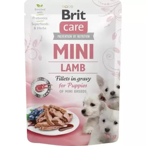  Brit Care Mini Dog kaps. Puppy Lamb fillets in gravy 85 g