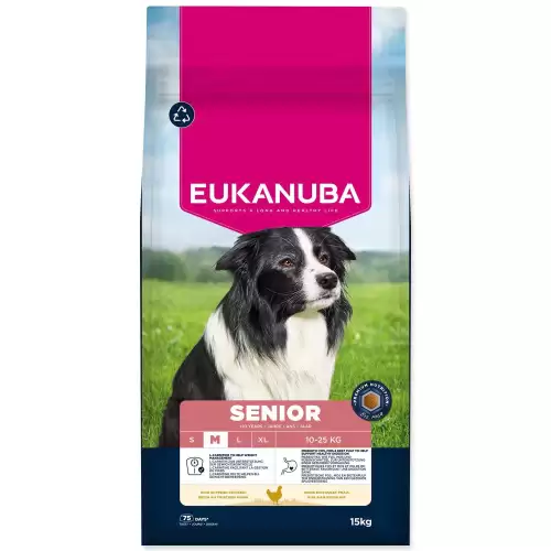 Krmivo EUKANUBA Senior Medium rich in fresh chicken 15kg
