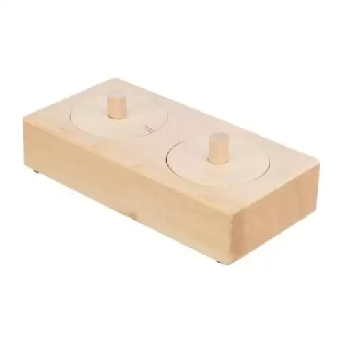 Snack Box - interaktivní hra pro králíčky, 14 x 3 x 7 cm, dřevo