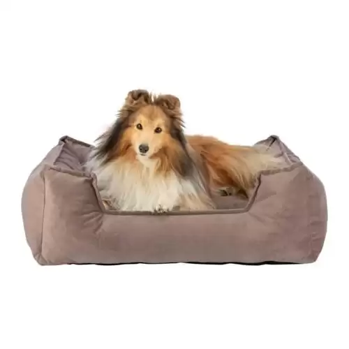 Obdélníkový pelech TALIA, hnědá 80 x 65 cm