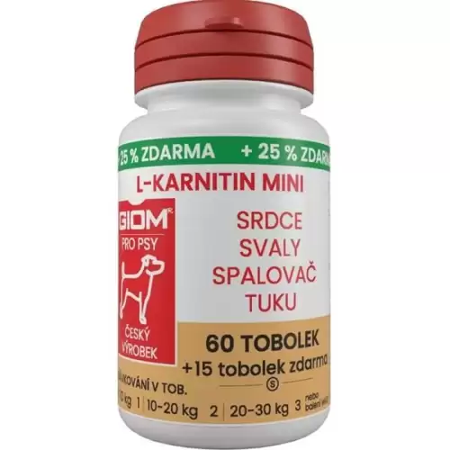  Giom S L-karnitin Aktiv MINI pes 60 tbl + 25 % zdarma