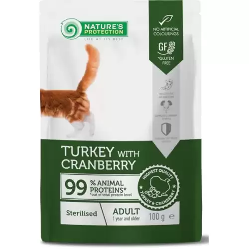  Nature's Protection Cat kaps. Sterilised Turkey and Cranberry 100 g