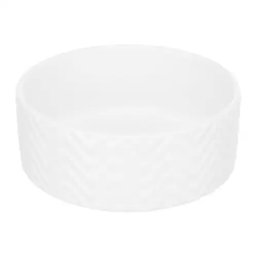 Keramická miska vroubkovaná, bílá 0,9 l/ ø 16 cm