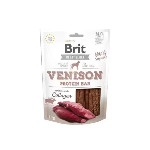 Brit Jerky Venison Protein Bar 80g