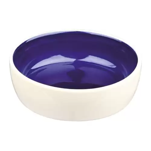 Keramická miska s glazurou 300ml/13 cm - krémovo/modrá