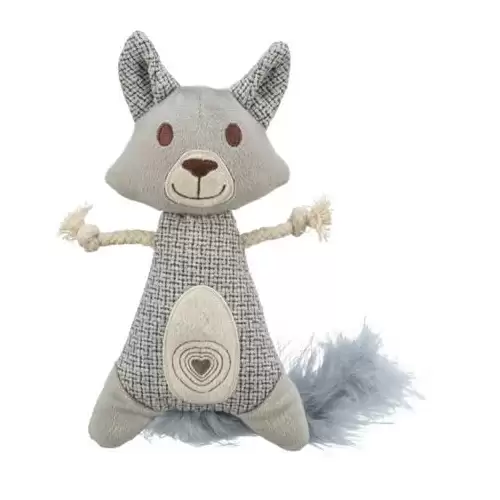 Mýval XXL, peříčkový ocas, catnip, 20 cm/30 cm, plyš/tkanina/peří