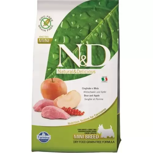  N&D PRIME Dog GF Wild Boar & Apple Adult Mini 2,5 kg