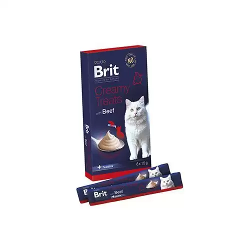 Brit Premium Cat by Nature Creamy Treats Beef 6x15g