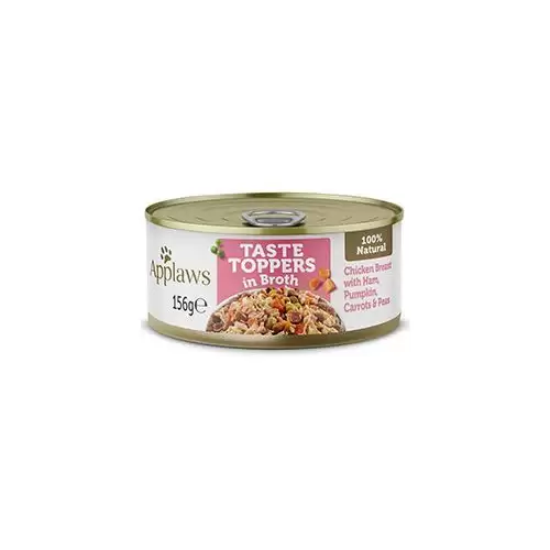 Applaws Dog konz. Toppers Broth kuře se šunkou 156g