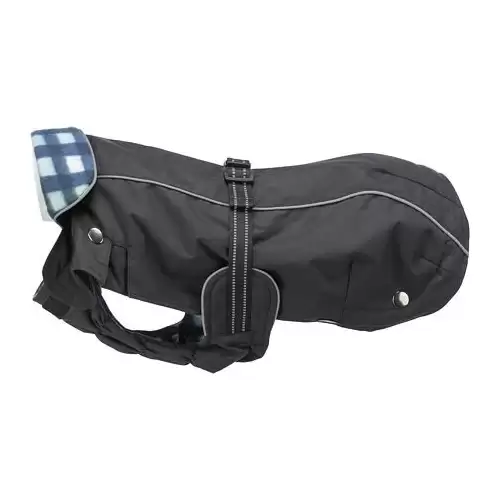 Outdoorový kabátek ROUEN 2v1, střih buldok, černá/modrá XS:30cm, hruď:36-58cm, krk:36-44cm