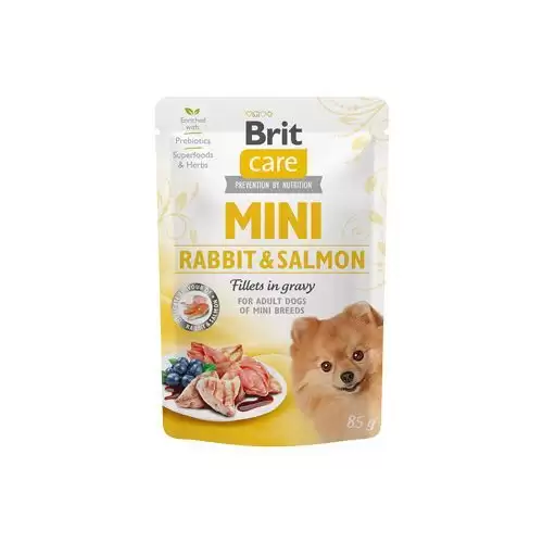 Brit Care Dog Mini Rabbit&Salmon fillets in gravy 85g