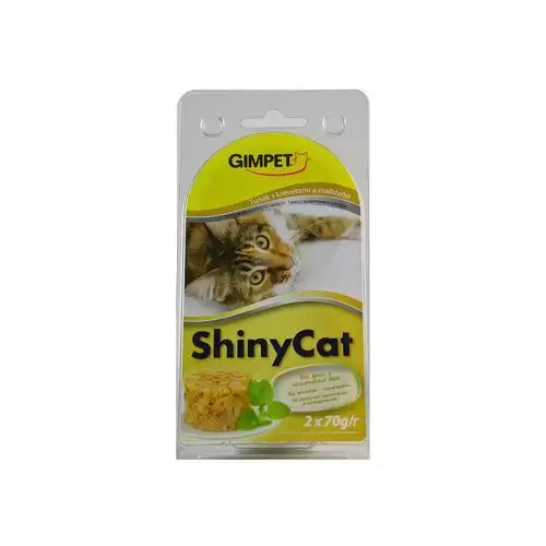 Gimpet ShinyCat konz. tuňak&krevety&maltóza 2x70g
