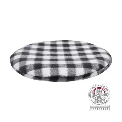 Polštářek k nahřátí nebo chlazení 26cm, černá/bílá-káro