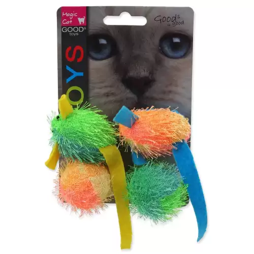 Hračka Magic Cat myš a koule s catnip 5cm 4ks