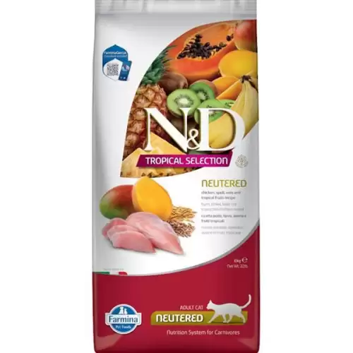  N&D TROPICAL SELECTION Cat LG Chicken Neutered Adult 10 kg