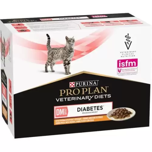  Purina PPVD Feline - DM Diabetes Manag.Chicken kapsička 10x85 g