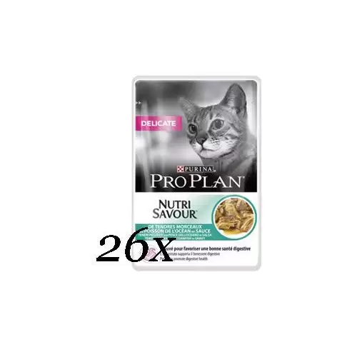ProPlan Cat kapsa Delicate Adult Sea Fish 26x85g